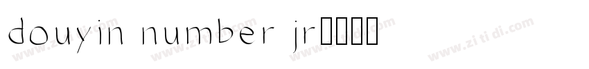 douyin number jr字体转换